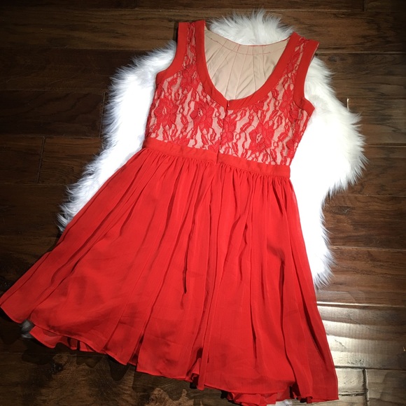 5 for $25! Delia's Red Lace Dress Fit & Flare - Picture 2 of 3